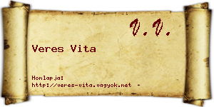 Veres Vita névjegykártya